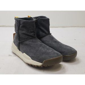 Ahico Mens Shoes Sneakers Boots Zip Up Faux Suede Lightweight Grey Size 7 / 40